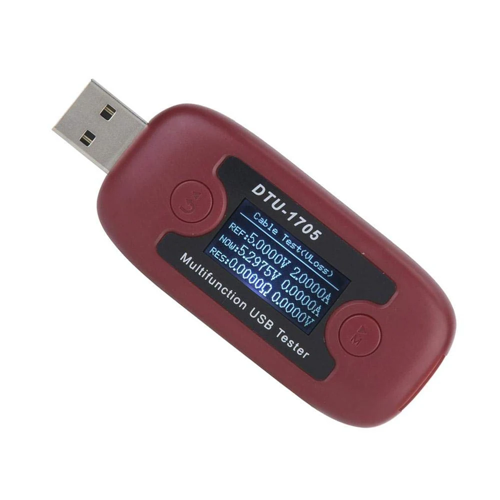 DTU1705 Высокая точность ЖК-дисплей Многофункциональный USB ток емкость Напряжение Тестер измеритель тока монитор инструмент амперметр