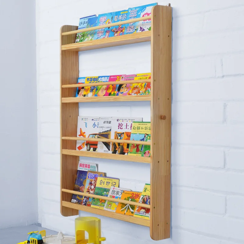 Журнальные стойки офисная мебель для дома коммерческая мебель 79,5*12*118 см цельная деревянная панель книжный шкаф детский журнальный Стеллаж