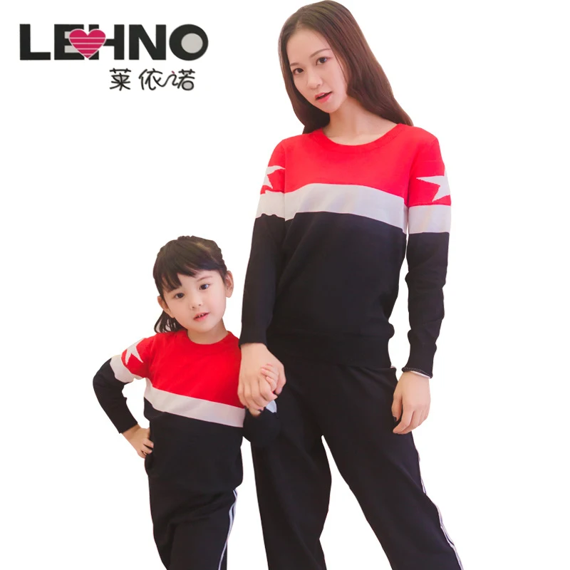 

Stitching Striped Five-pointed Star Long-sleeved Sweater Matching Clothes