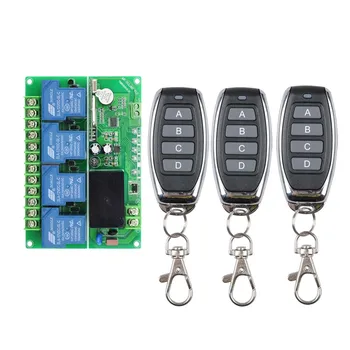 

AC 110V 220V 380V 30A 4CH RF Wireless Remote Control Switch System Radio Wireless Lighting Switch For Industry Equipment
