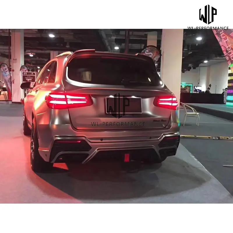 X253 Высококачественный ABS Материал автомобильный корпусный набор задний диффузор с выхлопом для Mercedes-Benz x253 GLC63