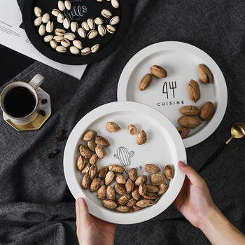 

Creative Plates Food Trays Snacks Dishes Nordic PP Material Containers Good Quality Kitchen Utensil Simple Tray Steak Plate 1set