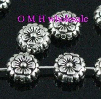 

OMH wholesale Free ship 30pcs golden flower spacer beads Jewelry metal beads 7x3.5mm ZL192