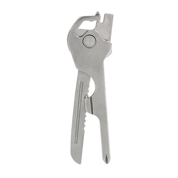 

LEEPEE Multifunction Key Ring Gift 6 in 1 Creative EDC Screwdriver/Knife/Opener Creative Key Chain Auto Keyring Car Keychain