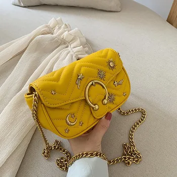 

Spanish Brand Soft Leather Square Phone Bag Hot Sale New Arrival Lattice Shoulder Bag Lock Chain Sweet Girl Crossbody Bag