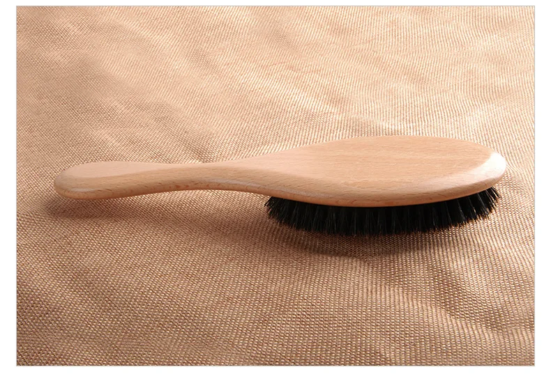 CestoMen кабана щетина салон бука деревянная овальная щетка в кабана щетина волосы масло гребень антистатическая для длинных волос Detangle щетка гребень
