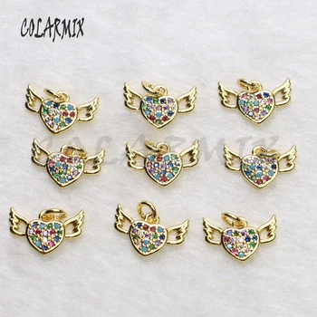 

12Pcs Tiny cute tiny zircon pendant necklace wholesale Jewelry Gold color fashion necklace for jewelry gift for lady 5464