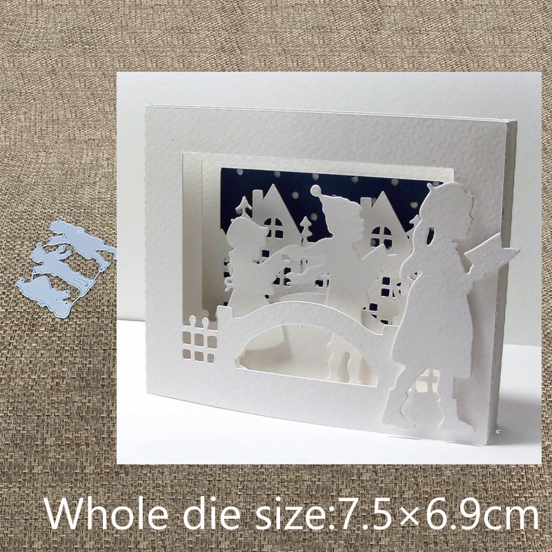 

New Design Craft Metal Cutting Die cut dies 3pcs reading children decoration scrapbook Album Paper Card Craft Embossing die cuts