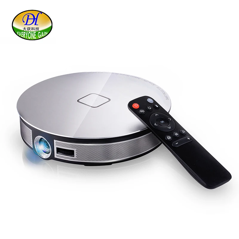 Everyone Gain A8S 3D Projector 1080P Video Full HD DLP Pico Projetor 12000mAh Projetor Android 6.0 WiFi BT 4k Video Projector