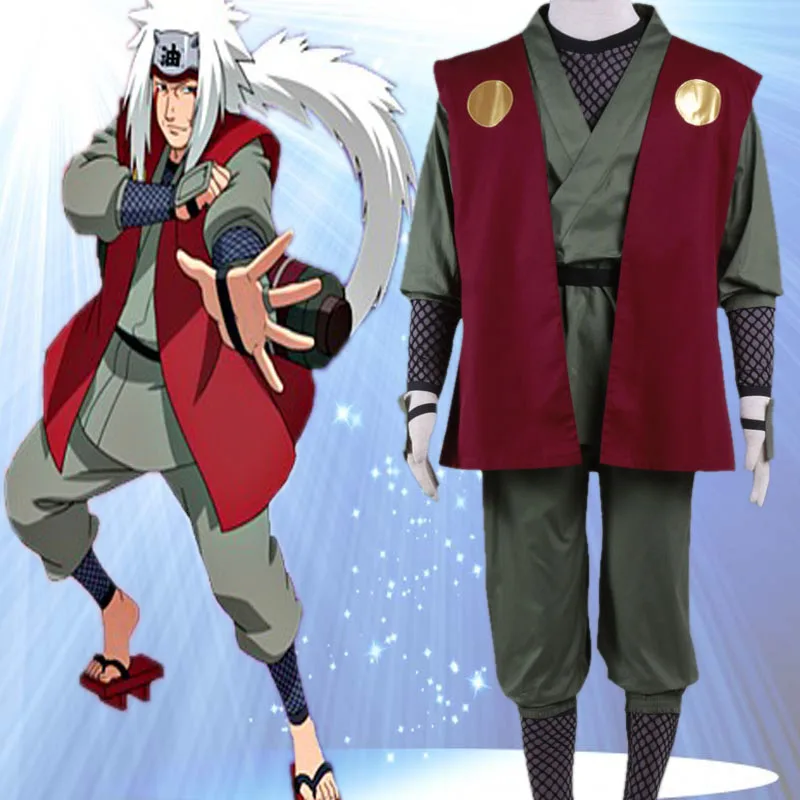 Jiraiya Cosplay Costume from Naruto Shippuden Animein Anime Costumes