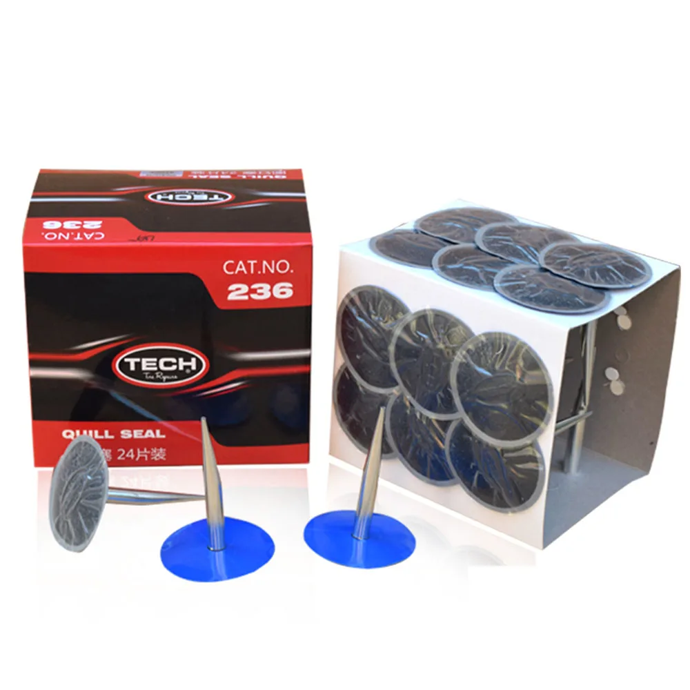 

24pcs/6mm mushroom nail-tyre film tyre cold patch film rubber stitching machine tire repair kit integral plug of mushroom nail