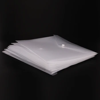 

1PC Simple Transparent A4 Big Capacity Document Bag Business Briefcase Storage File Folder for Papers Stationery Student Gift
