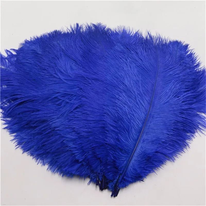50 Pcs/lot Natural Royal Blue Ostrich Feathers 25 30 cm/10 to 12 Inches
