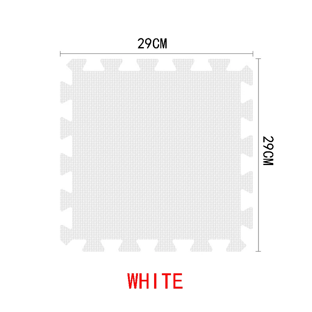 Детский коврик-пазл из пенополистирола EVA 18, 24or36/Лот, блокирующая плитка для упражнений, напольный ковер для детей, 29x29 см, толщина каждого спортивного зала 8 см - Цвет: white