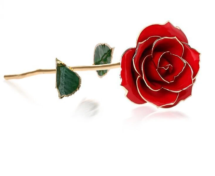 

10Pcs/lot Weeding GiftsNew 24k Gold Dipped Rose Red Gold Plated Rose Gift Box and Handbag Packing