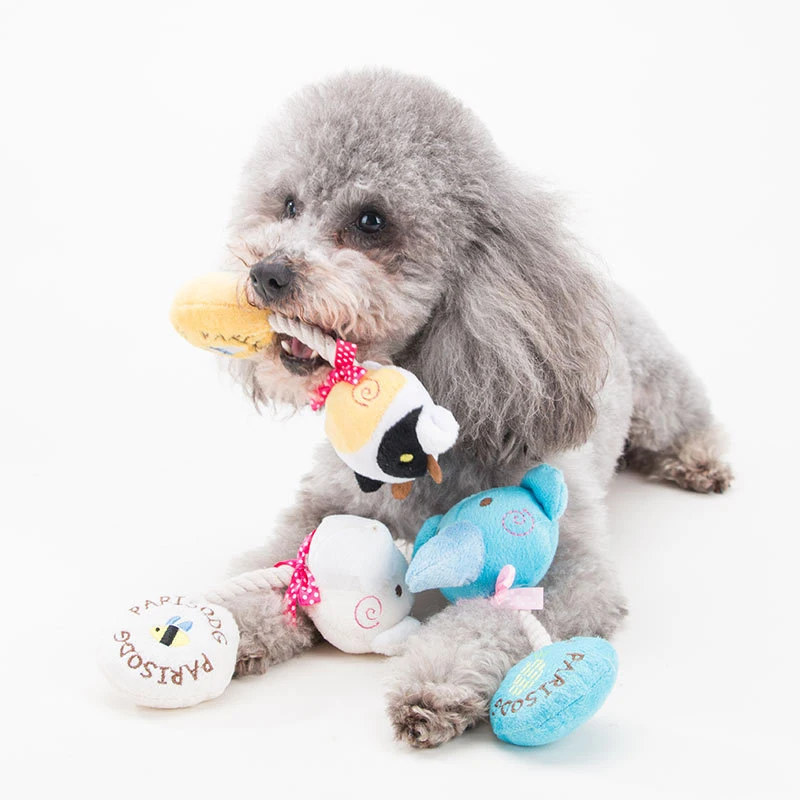 Симпатичная игрушка-пищалка для собаки, плюшевые игрушки-Жвачки для собаки, долговечная игрушка из шнура для домашних животных, товары для собак, забавная игрушка для щенка, подходит для всех домашних животных