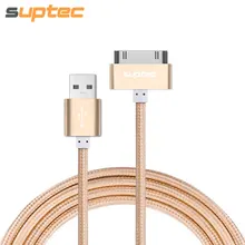 Suptec USB кабель для iPhone 4 4S iPad 2 3 iPod 30 Булавки металлический штекер Зарядное устройство кабель для iPhone 4 нейлон Провода зарядный кабель данных шнур