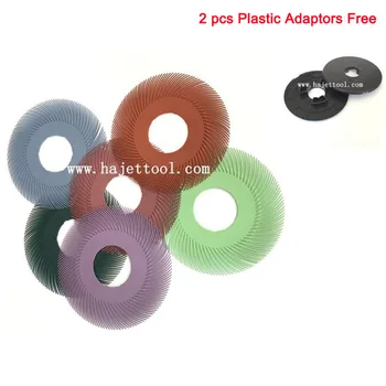 

Free Shipping Dental Lab Tools 6" 3M Radial Bristle Brush Polishing Discs 400# 600# 1000# 2pc Plastic adaptors Free 150pcs/lot