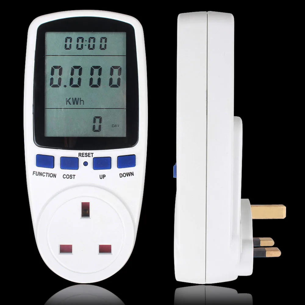 Power Energy Watt Voltage Amps Meter Analyzer UK Plugin Energy Meters
