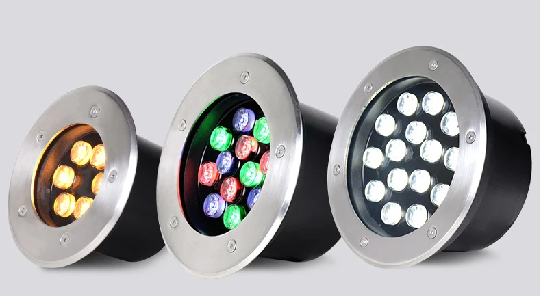 Водонепроницаемый 1W3W5W RGB светодиодный подземный светильник, напольный светильник для наземного сада, напольный светильник для улицы, подземный светильник для двора, ландшафтный светильник