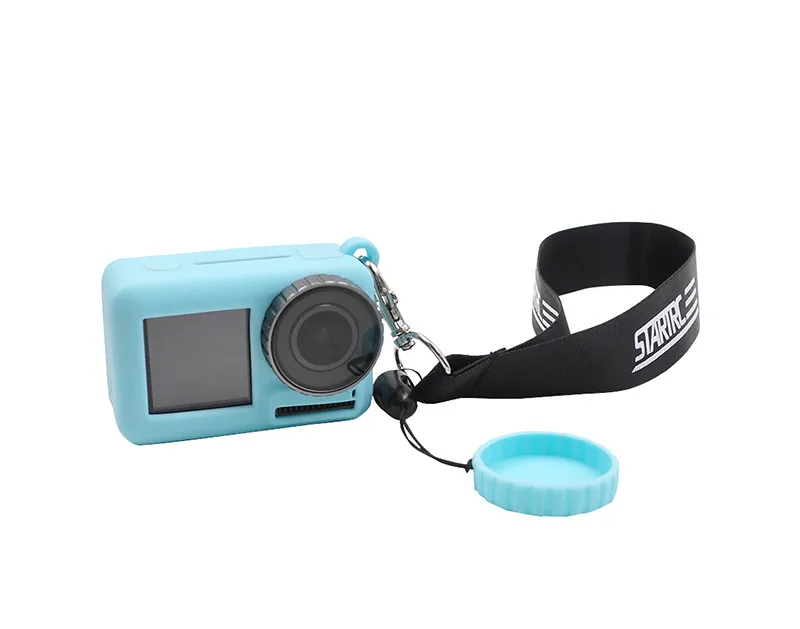 Силиконовый защитный чехол для корпуса с ремешком для DJI OSMO Action camera защитные украшения Аксессуары#712 - Цвет: B