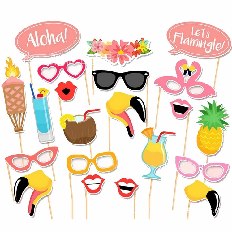 

New 2017 beach vacation seaside paper beard grass skirt Wedding party couple photo props