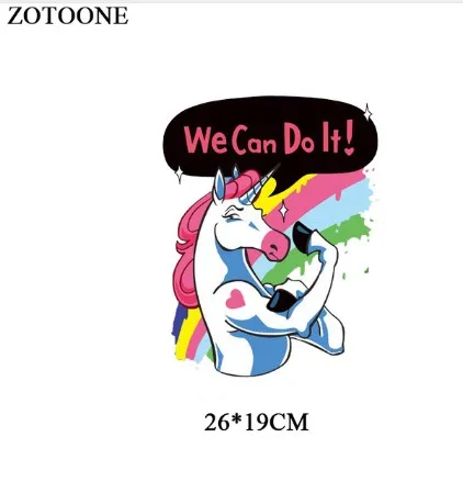 11 ZOTOONECartoon Единорог штамповка патч футболка куртка печать стикер DIY теплопередача Винил детская одежда глажка наклейка - Цвет: 11