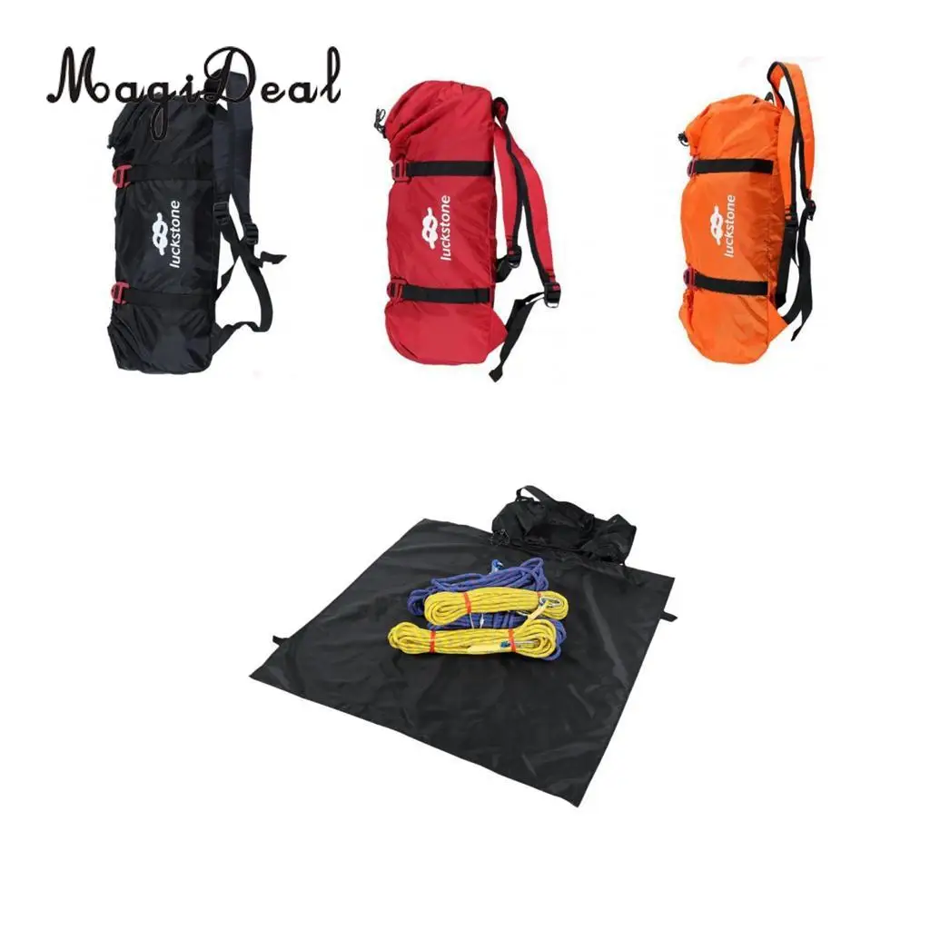 

MagiDeal Ultralight Folding Rock Climbing Rope Bag Shoulder Straps Backpack Caving Mountaineering Equipment Holder Storage Bag
