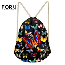 Forudesigns небольшой шнурок сумка для Для женщин Фитнес и обучение Йога Радуга Цвет печать, Спорт зал мешок Танец Сумка