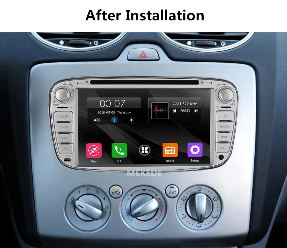 Excellent In stock 2DIN Car DVD Player GPS Navi for Ford Focus Mondeo Galaxy Kuga with Audio Radio Stereo Head Unit BT RDS Free MAP MIC 5