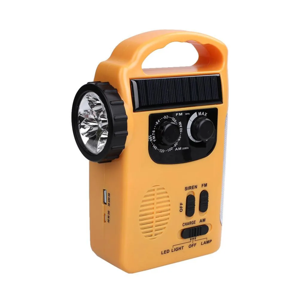 

Popular hot 2017 Wind Up Emergency LED Flashlight Radio AM/FM Weat