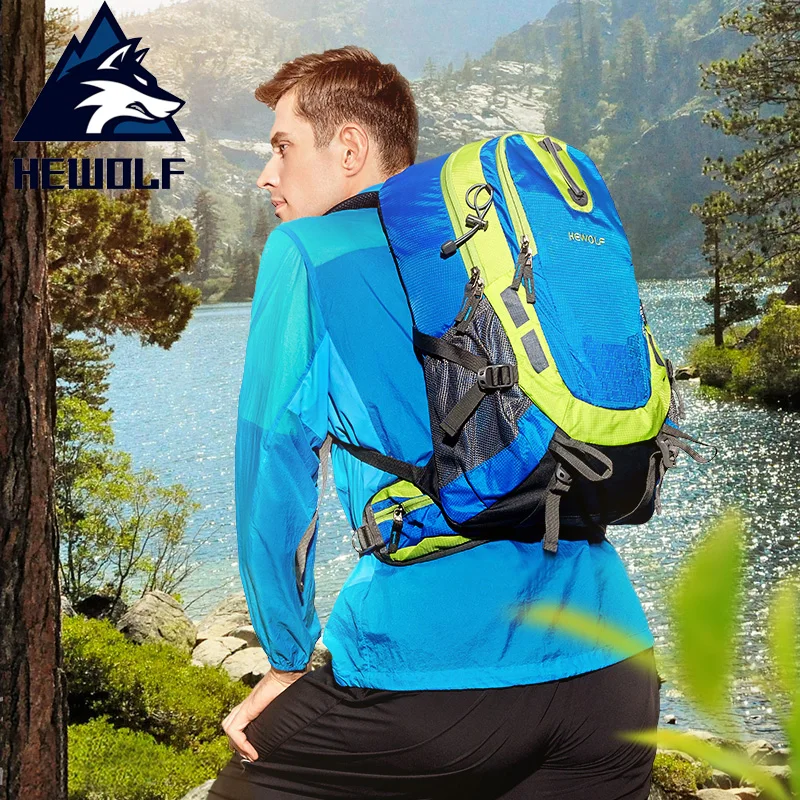 Hewolf في الهواء الطلق تسلق أكياس 30L خفيفة حقائب رياضية للماء تنفس التخييم حقيبة رياضية المشي السفر لل Cycing على ظهره Hewolf في الهواء الطلق تسلق أكياس 30L خفيفة حقائب رياضية للماء تنفس التخييم حقيبة رياضية المشي السفر لل Cycing على ظهره