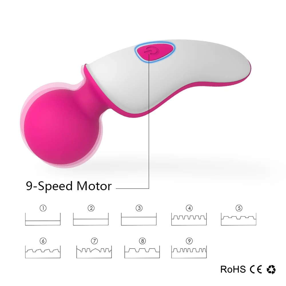 Терапевтическая палочка массажер беспроводной электрический вибрирующий Массажная палочка для женщин личный расслабляющий массаж-9 скоростей