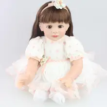 Около 60 см силиконовые куклы для новорожденных высококачественные реалистичные розовые принцессы для девочек Рождественский подарок на день рождения brinquedos Для детей