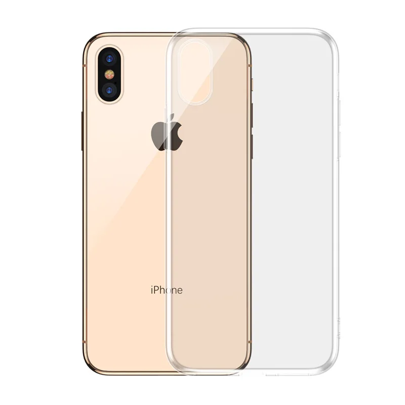 Прозрачный ТПУ чехол для iPhone X XS XR Max 8 7 6 S Plus 5/5s/SE мягкий силиконовый прозрачный