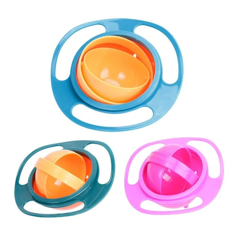 

Gyro Umbrella Bowl Baby Balance Bowl Novelty Universal Silica Gel Healthy Solid Feeding 360° Rotary Gyro