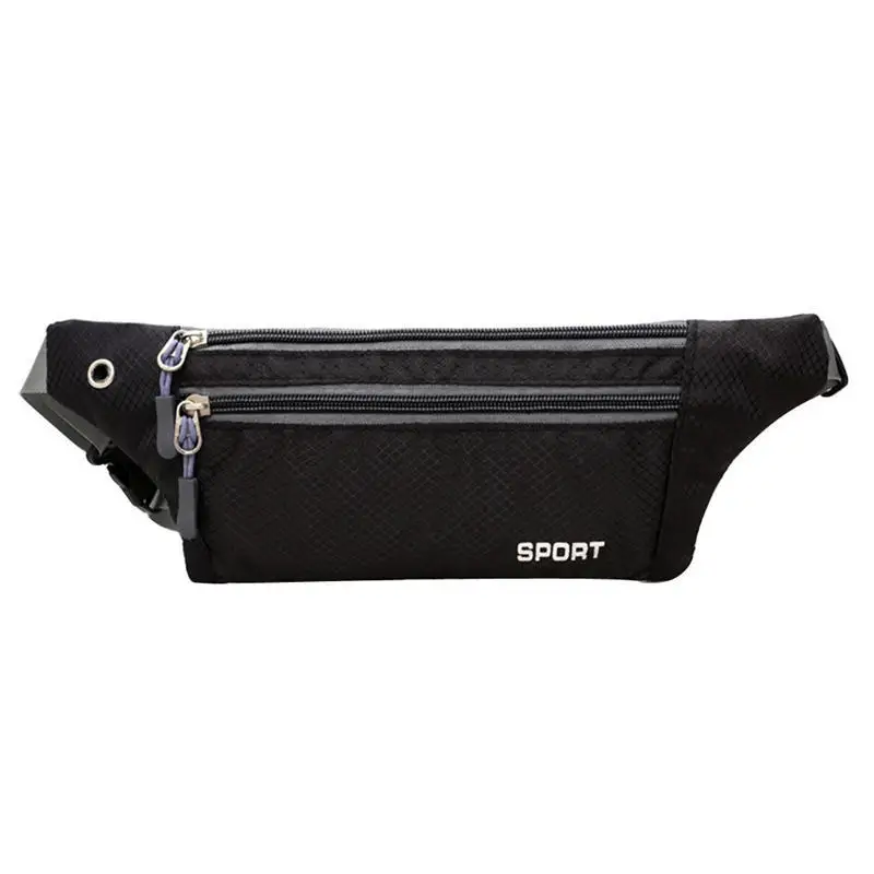 

Lady Outdoor Running Waist Bag Waterproof Phone Belt Belly Bag Gym Fitness Bag sports Wristlets pockets solid color handbags