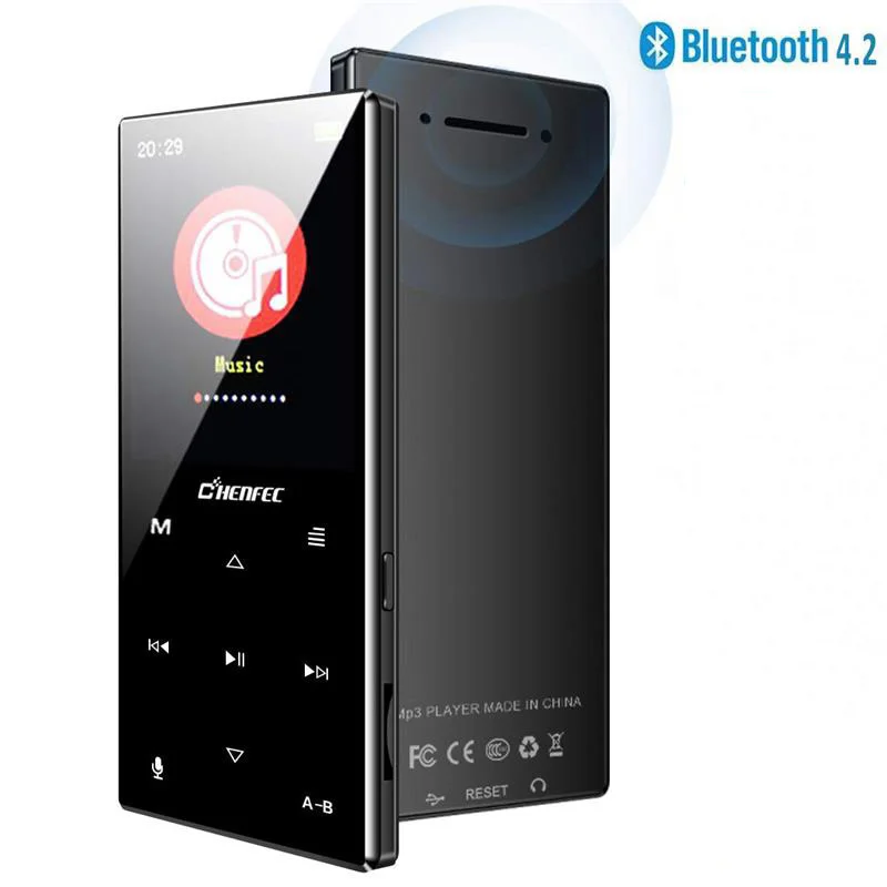 Mp3 плеер Bluetooth 4 2 цинковый сплав сенсорная кнопка спортивный музыкальный Built in