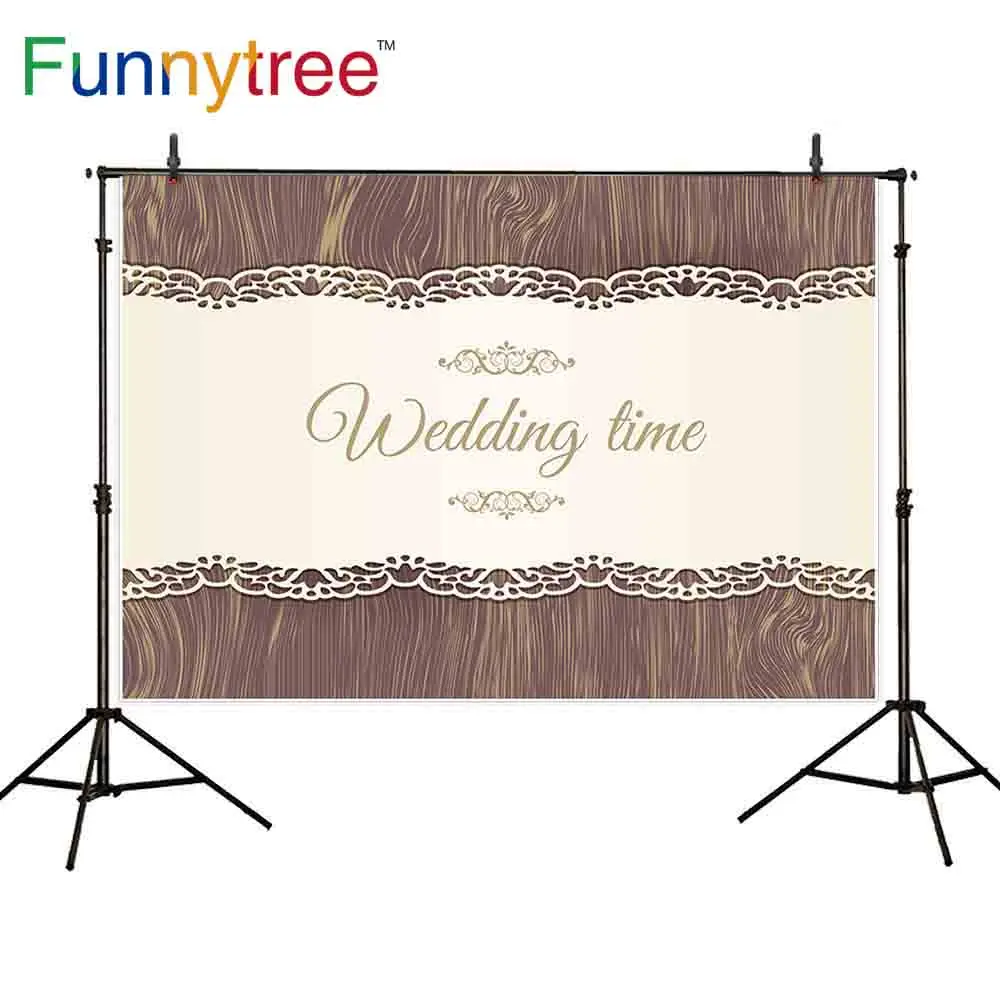 Фотофон Funnytree с деревянными стенками для свадебного торжества винтажный фон
