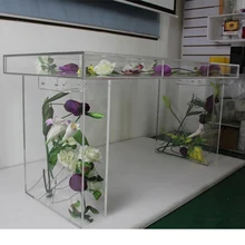 (KD packing)High Tansparency Acrylic Bridal Table,Plexiglass Event Console Desk Perfect for wedding