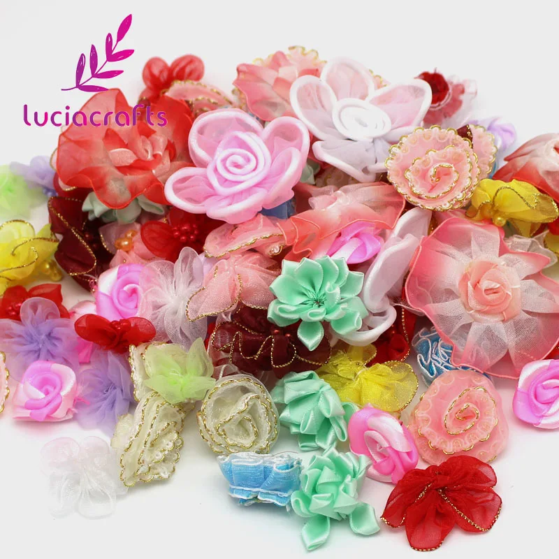

Lucia crafts 2-8.5cm Mixed Colors Silk Flower Girls Boutique Mini Hair Bow Headwear (24pcs/Lot) B0804