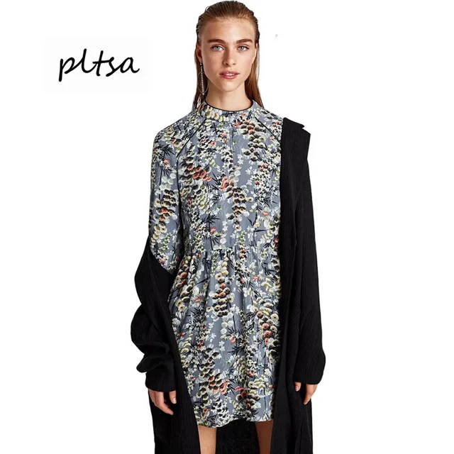Women Bohemian Dresses 2017 New Autumn Flower Madam Round Long Women Bohemian Dresses 2017 New Autumn Flower Madam Round Long Sleeved Dress