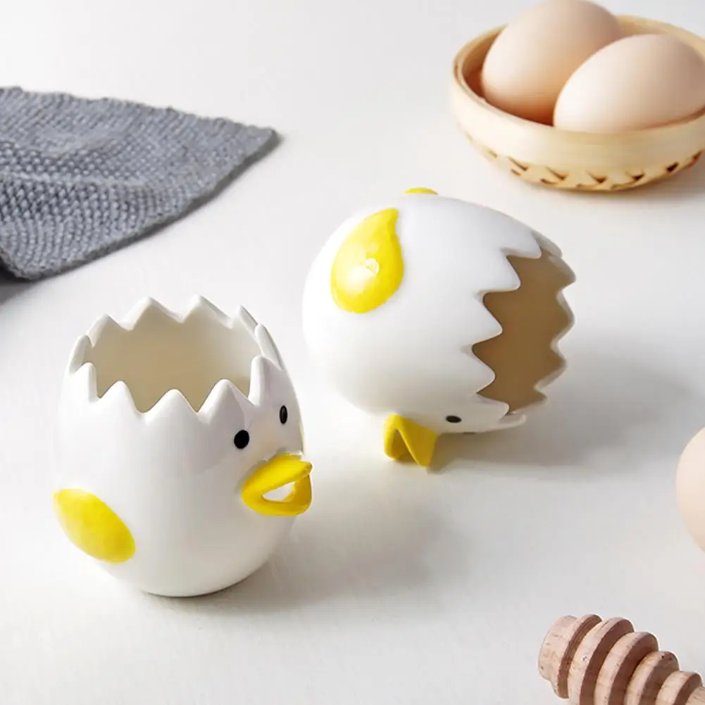 DreamJing Egg Yolk White Separator Ceramics Egg White Separator Small Chicken Shape for Home Kitchen Cooking Gadget Egg Sieve DreamJing Egg Yolk White Separator Ceramics Egg White Separator Small Chicken Shape for Home Kitchen Cooking Gadget Egg Sieve