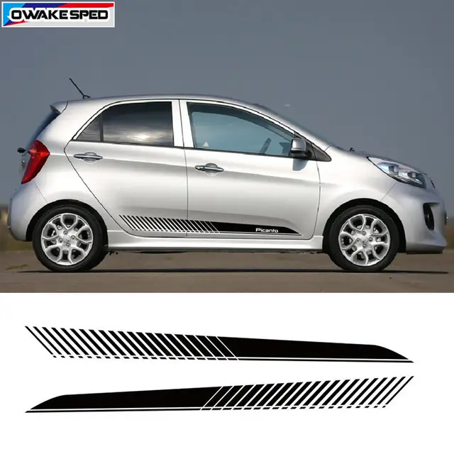 Online Shop Balap Olahraga Pintu Sisi Rok Garis Untuk Kia Picanto