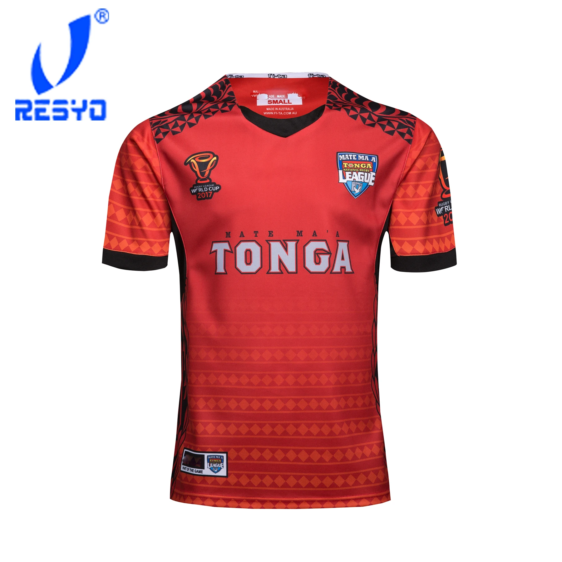 

RESYO for 2017 Tonga World Cup Men's Rugby Jersey Sport shirt Size:S-3XL Free Shipping