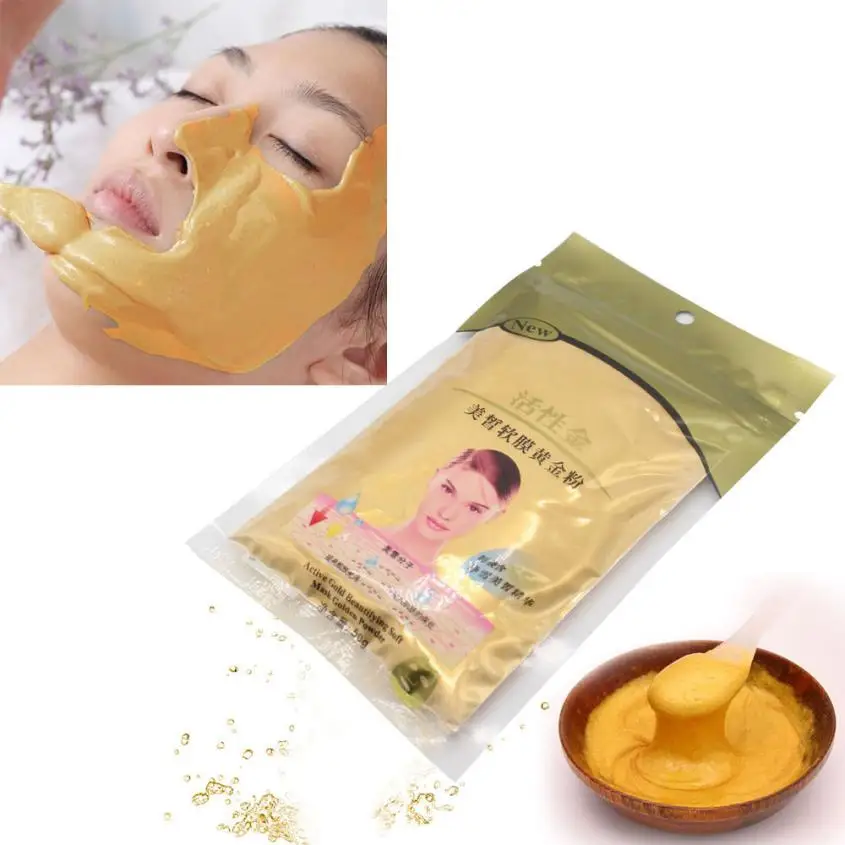 

2018 New Top Fashion 50g Gold Active Face Mask Powder Anti Aging Luxury Spa Treatment 100% Brand New High Quality Face Mask Anne