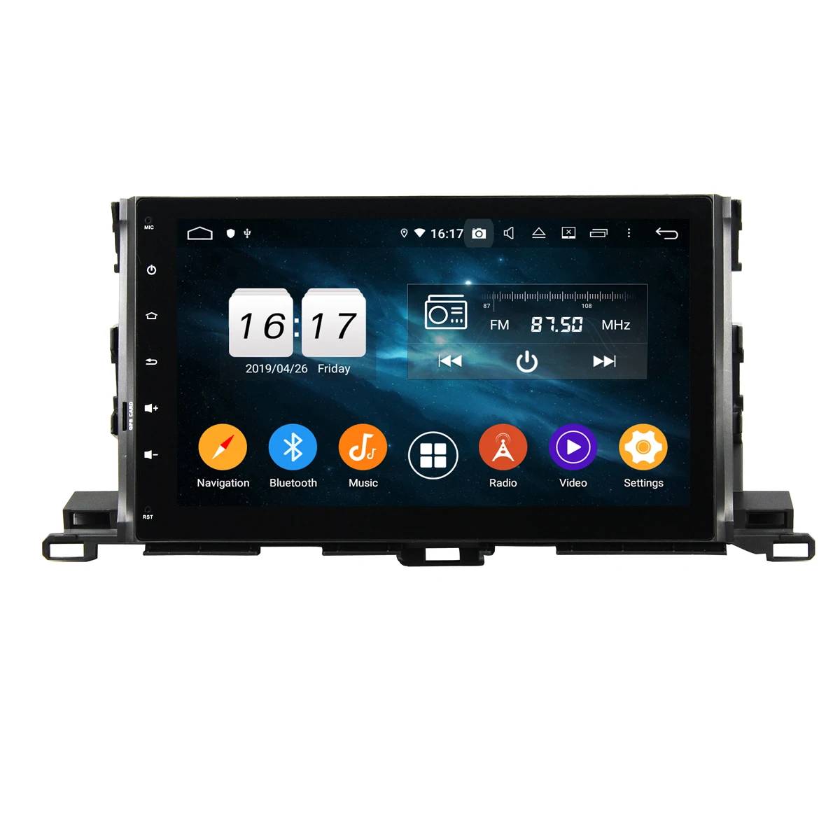 Best 10.1 inch 4+32G Android 9.0 car multimedia Player for TOYOTA Highlander 2015-2017 with GPS Wifi NO DVD 0