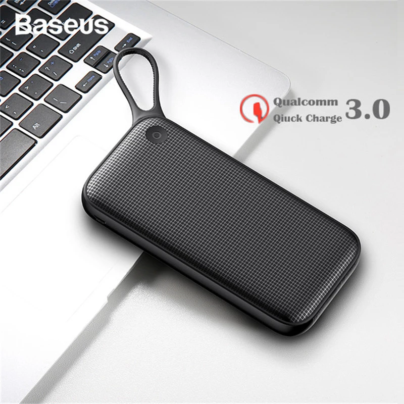 

Baseus 20000mAh Quick Charge 3.0 Power Bank Type-C PD Fast Charging External Battery Charger Power Bank for iPhone Xs Samsung S9