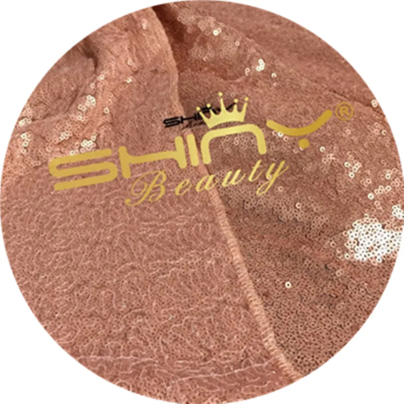 ShinyBeauty 90x156 дюймов светло румяна розовая скатерть с блестками Накладка для