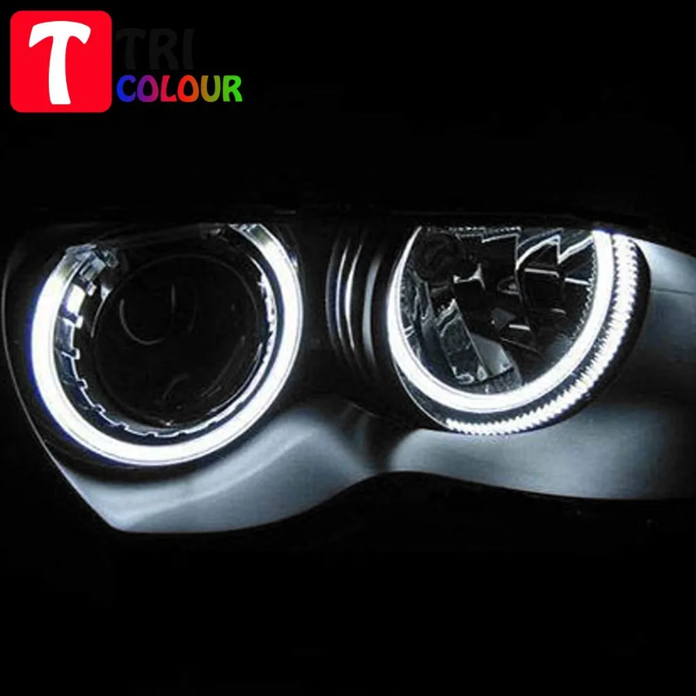 Триколор Led авто лампа CCFL ангельские глазки светильник комплект для E46 3 й серии